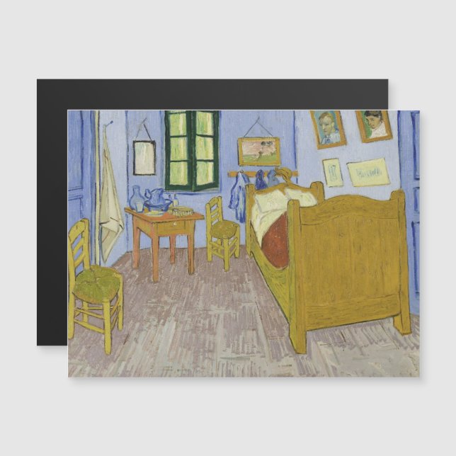 Vincent Van Gogh, Bedroom in Arles, 3rd Version Magnetic Invitation (Front/Back)