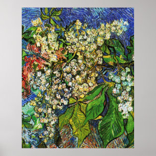 Vincent van Gogh-Blooming chestnut branches Poster