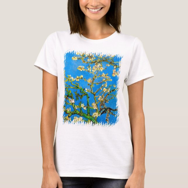 Vincent Van Gogh - Blossoming Almond Tree Fine Art T-Shirt (Front)