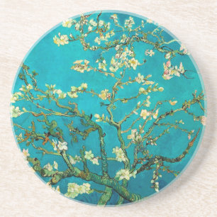 Vincent Van Gogh Blossoming Almond Tree Floral Art Coaster