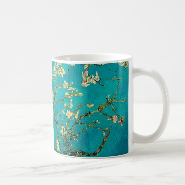 Vincent Van Gogh Blossoming Almond Tree Floral Art Coffee Mug (Right)
