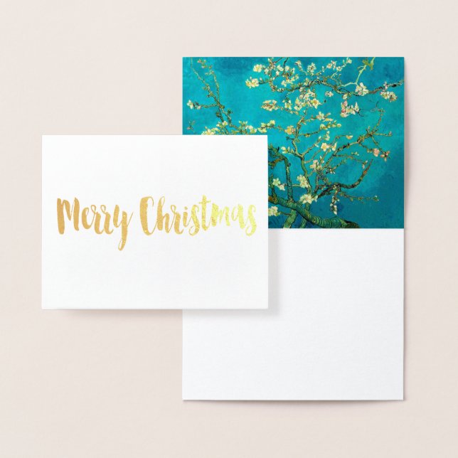 Vincent Van Gogh Blossoming Almond Tree Floral Art Foil Card (Display)