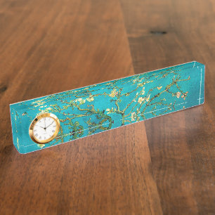 Vincent Van Gogh Blossoming Almond Tree Floral Art Nameplate