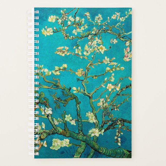 Vincent Van Gogh Blossoming Almond Tree Floral Art Planner (Front)