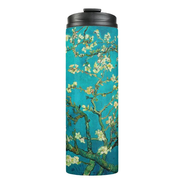 Vincent Van Gogh Blossoming Almond Tree Floral Art Thermal Tumbler (Front)