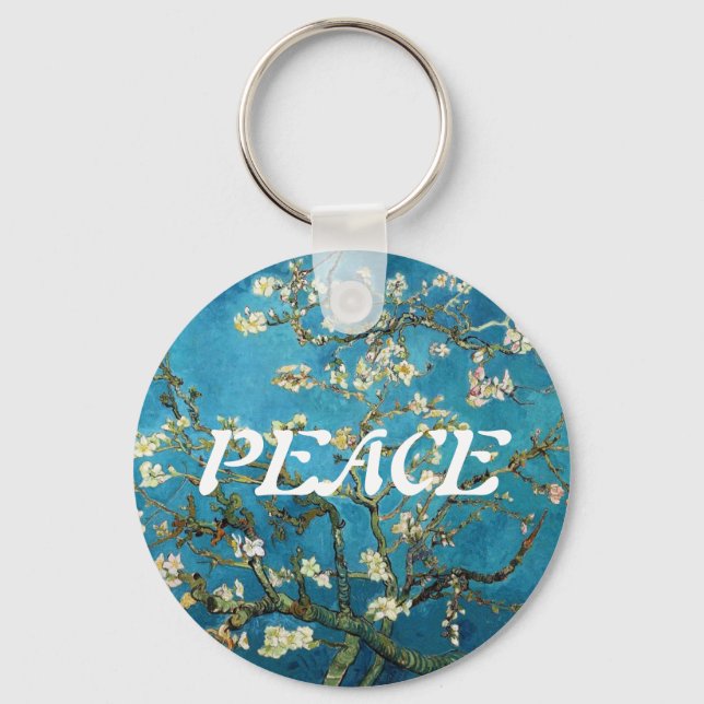 Vincent van Gogh, Blossoming Almond Tree Keychain (Front)
