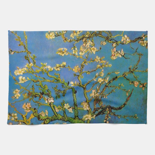 Vincent van Gogh - Blossoming Almond Tree Kitchen Towel (Horizontal)