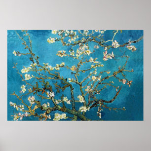 Vincent van Gogh, Blossoming Almond Tree. Vintage Poster