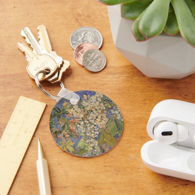 Vincent van Gogh - Blossoming Chestnut Branches Keychain (Desk)