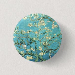 Vincent van Gogh Blossomong Almond Tree     1 Inch Round Button
