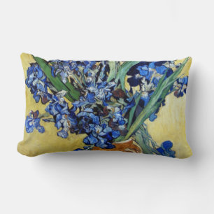 Vincent van Gogh, blue irises Lumbar Pillow