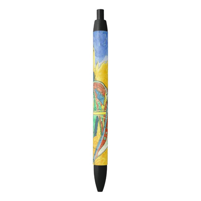 Vincent van Gogh Boats at Saintes-Marie watercol   Black Ink Pen (Front Vertical)