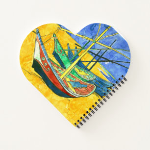 Vincent van Gogh Boats at Saintes-Marie watercol   Notebook