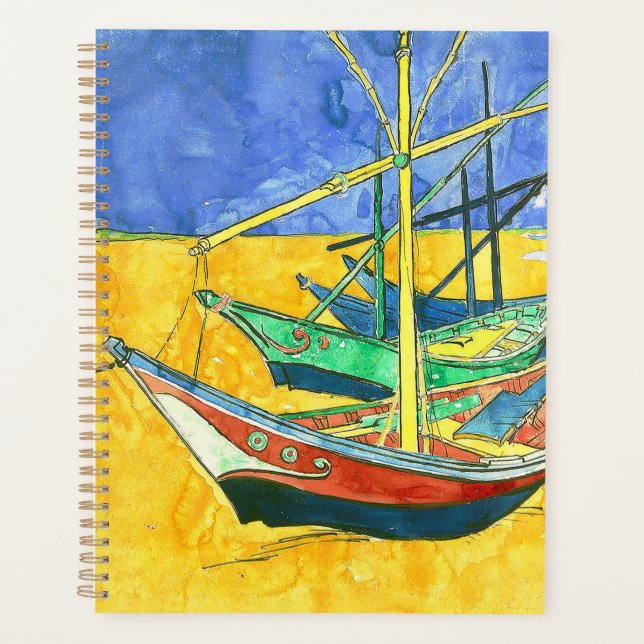 Vincent van Gogh Boats at Saintes-Marie watercol   Planner (Front)