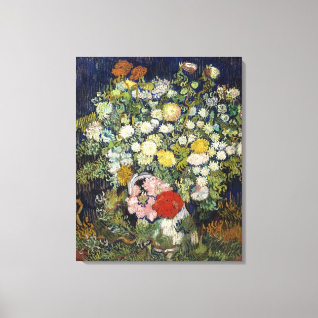 Vincent van Gogh - Bouquet of Flowers in a Vase Canvas Print (Front)