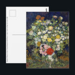Vincent van Gogh - Bouquet of Flowers in a Vase Postcard<br><div class="desc">Bouquet of Flowers in a Vase / Chrysanthemums and Wild Flowers in a Vase - Vincent van Gogh,  Oil on Canvas,  1890</div>