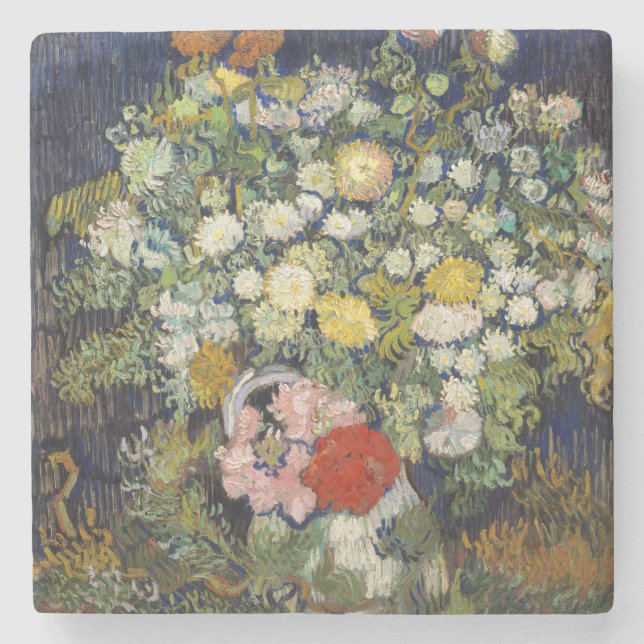 Vincent van Gogh - Bouquet of Flowers in a Vase Stone Coaster (Front)
