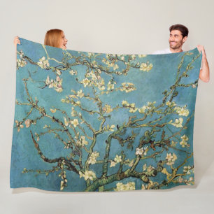 Vincent van Gogh ~ Branches With Almond Blossom Fleece Blanket