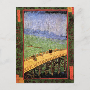 Vincent Van Gogh - Bridge In The Rain Japanese Art Postcard