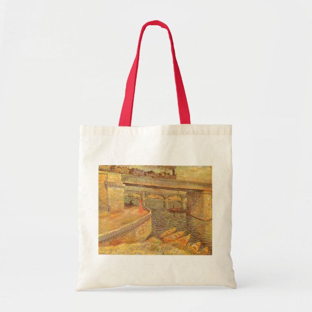 Vincent van Gogh Bridges Across the Seine Asnieres Tote Bag (Front)