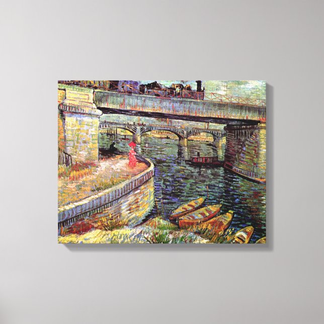 Vincent Van Gogh - Bridges Across The Seine Canvas Print (Front)