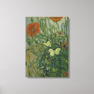 Vincent van Gogh - Butterflies and Poppies Canvas Print