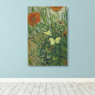 Vincent van Gogh - Butterflies and Poppies Canvas Print