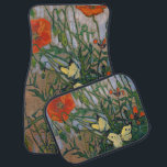 Vincent van Gogh - Butterflies and Poppies Car Mat<br><div class="desc">Butterflies and Poppies - Vincent van Gogh,  Oil on Canvas,  1890</div>