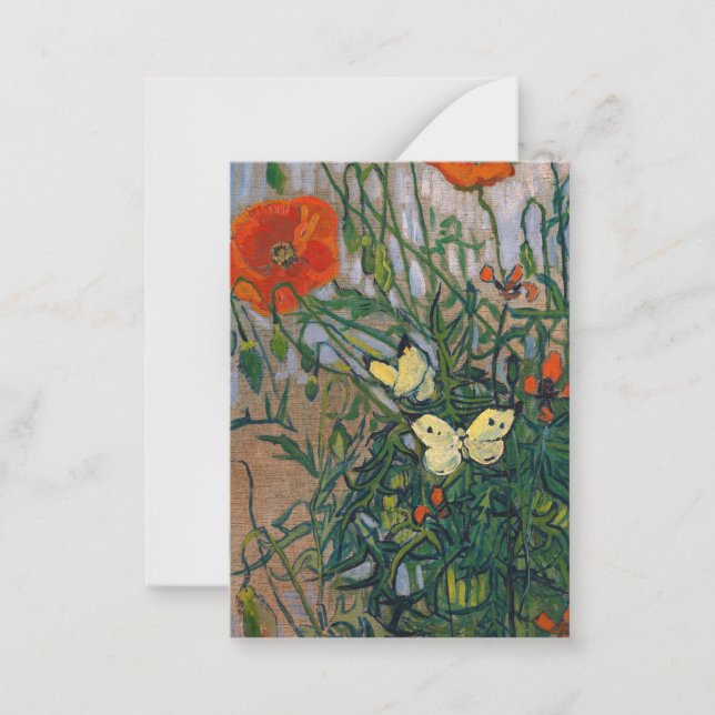 Vincent van Gogh - Butterflies and Poppies Card (Front)