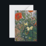 Vincent van Gogh - Butterflies and Poppies Card<br><div class="desc">Butterflies and Poppies - Vincent van Gogh,  Oil on Canvas,  1890</div>