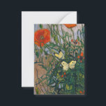 Vincent van Gogh - Butterflies and Poppies Card<br><div class="desc">Butterflies and Poppies - Vincent van Gogh,  Oil on Canvas,  1890</div>