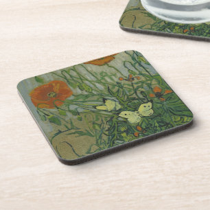 Vincent van Gogh - Butterflies and Poppies Coaster