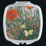 Vincent van Gogh - Butterflies and Poppies Compact Mirror<br><div class="desc">Butterflies and Poppies - Vincent van Gogh,  Oil on Canvas,  1890</div>