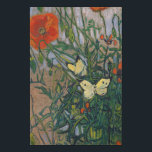 Vincent van Gogh - Butterflies and Poppies Faux Canvas Print<br><div class="desc">Butterflies and Poppies - Vincent van Gogh,  Oil on Canvas,  1890</div>