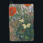 Vincent van Gogh - Butterflies and Poppies Golf Towel<br><div class="desc">Butterflies and Poppies - Vincent van Gogh,  Oil on Canvas,  1890</div>