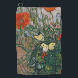 Vincent van Gogh - Butterflies and Poppies Golf Towel<br><div class="desc">Butterflies and Poppies - Vincent van Gogh,  Oil on Canvas,  1890</div>