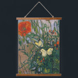 Vincent van Gogh - Butterflies and Poppies Hanging Tapestry<br><div class="desc">Butterflies and Poppies - Vincent van Gogh,  Oil on Canvas,  1890</div>