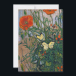 Vincent van Gogh - Butterflies and Poppies Invitation<br><div class="desc">Butterflies and Poppies - Vincent van Gogh,  Oil on Canvas,  1890</div>