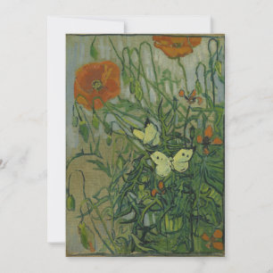 Vincent van Gogh - Butterflies and Poppies Invitation