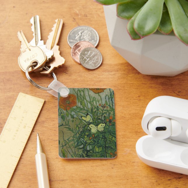Vincent van Gogh - Butterflies and Poppies Keychain (Desk)