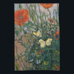 Vincent van Gogh - Butterflies and Poppies Kitchen Towel<br><div class="desc">Butterflies and Poppies - Vincent van Gogh,  Oil on Canvas,  1890</div>