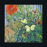 Vincent van Gogh Butterflies and Poppies Magnet<br><div class="desc">Butterflies and Poppies painted by Vincent van Gogh in 1890.</div>