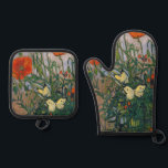 Vincent van Gogh - Butterflies and Poppies Oven Mitt & Pot Holder Set<br><div class="desc">Butterflies and Poppies - Vincent van Gogh,  Oil on Canvas,  1890</div>