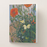 Vincent van Gogh - Butterflies and Poppies Pocket Folder<br><div class="desc">Butterflies and Poppies - Vincent van Gogh,  Oil on Canvas,  1890</div>
