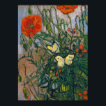 Vincent van Gogh - Butterflies and Poppies Poster<br><div class="desc">Butterflies and Poppies - Vincent van Gogh,  Oil on Canvas,  1890</div>