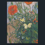 Vincent van Gogh - Butterflies and Poppies Tablecloth<br><div class="desc">Butterflies and Poppies - Vincent van Gogh,  Oil on Canvas,  1890</div>