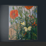 Vincent van Gogh - Butterflies and Poppies Tapestry<br><div class="desc">Butterflies and Poppies - Vincent van Gogh,  Oil on Canvas,  1890</div>