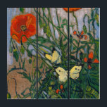 Vincent van Gogh - Butterflies and Poppies Triptych<br><div class="desc">Butterflies and Poppies - Vincent van Gogh,  Oil on Canvas,  1890</div>