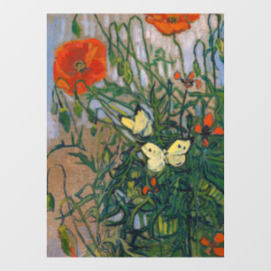 Vincent van Gogh - Butterflies and Poppies Window Cling