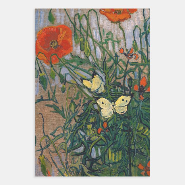 Vincent van Gogh - Butterflies and Poppies Wrapping Paper Sheet (Creator Uploaded)